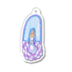 mnkbyshの繭か豆(ドローイング0012) カラー01 Acrylic Key Chain