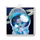 てきとのグッズ展の宇宙へ飛び出せ！てきねこアクリルキーホルダー Acrylic Key Chain