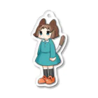 yukimi-siromiのブラウンねこちゃん Acrylic Key Chain