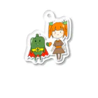 hakotissueのピーマン　ピーとにん (カラー) Acrylic Key Chain