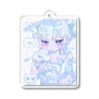 モマ@の同情するなら飯をくれ！ぺこぺこネコくん Acrylic Key Chain