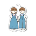 にか。の雑貨屋さん。のおててつなぐ。 Acrylic Key Chain