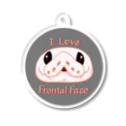 Frontal☆Faceのヘビの正面顔愛し隊（ボールパイソン白） Acrylic Key Chain