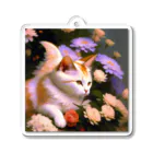 CAT_LINE_STOREの天国の楽園に住まう猫 Acrylic Key Chain
