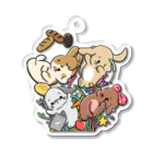 TAKUMIのもっちゃんと仲良しうさぎ4人組デザイン Acrylic Key Chain