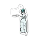 石段のいろいろの結露したたる！ラムネ瓶 Acrylic Key Chain