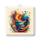 CoffeePixelのPixelBrew Cup D Acrylic Key Chain