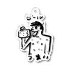 わいはサウナー、のビールうまいクン（モノクロ） Acrylic Key Chain