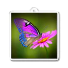 ミラくまの綺麗な蝶 アクリルキーホルダー