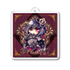 月蝕ざっか店＠SUZURIの不機嫌と王冠とお猫さま - Btype  Acrylic Key Chain