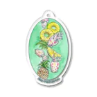 MoChi_Megのイカパイナポー=Ika&Pineapple Acrylic Key Chain