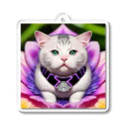 spaceinudogのflowernekocat15 Acrylic Key Chain