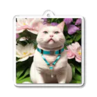 spaceinudogのflowernekocat21 Acrylic Key Chain