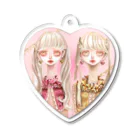 咲いたバルコニーのTWIN Acrylic Key Chain