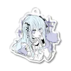 blossomの淡色青紫系女の子 Acrylic Key Chain