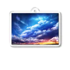 幻想夢風景-AIアート-のAIアート　虹色の雲 Acrylic Key Chain