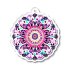 Lala-natural-accessoryのMandala Flower Acrylic Key Chain