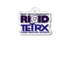 リジット・モータースポーツのRIGID-TETRX透過ロゴ紺 アクリルキーホルダー