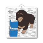 kogipanketuの牛乳犬 Acrylic Key Chain