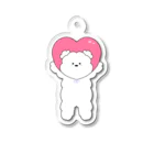 ふわふわポメラニアンちゃんのふわふわハートなりきりちゃん Acrylic Key Chain