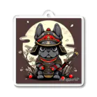 AliceDesignLab.のSamurai FrenchBulldog アクリルキーホルダー