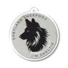 Chinchillust Shop（チンチラ×イラスト）のI'm Sheltie（私はシェルティ） アクリルキーホルダー