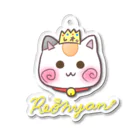 旅猫王子れぉにゃん👑😼公式(レイラ・ゆーし。)の(黄色ロゴ)顔だけれぉにゃん Acrylic Key Chain