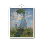 世界美術商店の散歩、日傘をさす女性 / Woman with a Parasol - Madame Monet and Her Son Acrylic Key Chain