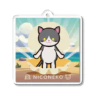 にこねこ【保護猫の保育園】のホタテヴィーナスの誕生風キーホルダー Acrylic Key Chain