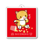 にこねこ【保護猫の保育園】のポップちゃんキーホルダー Acrylic Key Chain