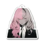 Ice Age Innovationsのblack suit girl Acrylic Key Chain