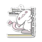 itsuto-こねこしょうしょうめんへらのあくりる「しきさんが、こちらをみているよ」 Acrylic Key Chain