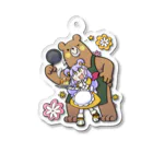 よなよなこうもりのよなこちゃんとクマさんのホットケーキ Acrylic Key Chain