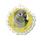 mariechan_koboの038 ウロコインコノーマル ミモザのリース Acrylic Key Chain