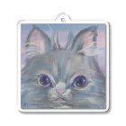 猫のきぬくんのお店のフクロウじゃないもん Acrylic Key Chain