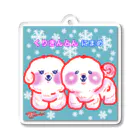 46peco(しろペコ@おとめこ)のくりきんとんちゃん　にまめくん　雪 Acrylic Key Chain