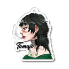 tomajo_NFTのtomajo #025 グリーンゼブラ アクリルキーホルダー