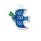 Rico accessoriesの幸せの青い鳥と四つ葉のクローバー Acrylic Key Chain