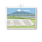 Meguuuの富士山の見えるテニスコートで Acrylic Key Chain