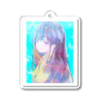 帆波　綾の青髪 Acrylic Key Chain