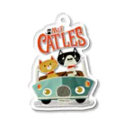 CATLESのCATLES CAR DRIVE ハチワレ猫とキジトラ猫のドライブ アクリルキーホルダー