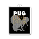 INULAVITAのPug silhouette Acrylic Key Chain