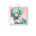 二次元さんの照れてるパステル子ちゃん Acrylic Key Chain