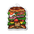 九重絵　SUZURI店のハンバーガーかめ アクリルキーホルダー