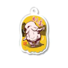 NAMI★HANA屋の日本の妖怪_ぬっぺっぽう＿黄色バック Acrylic Key Chain