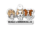 SATYの【ジャック・エース・タロウ】Beagle＆BordercollieＴシャツ Acrylic Key Chain