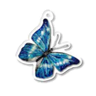 neruの油彩画「Blue butterfly」 Acrylic Key Chain