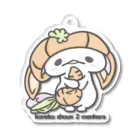 itsuto-こねこしょうしょうめんへらのアクリル「うさぎしきさん」2023＋α Acrylic Key Chain