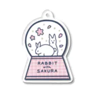 fuwa_fuwaftのRABBIT with SAKURA アクリルキーホルダー