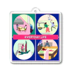 pigポージング店のPOSINGキーホルダー『EVERYDAY LIFE』 アクリルキーホルダー